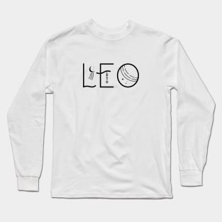 Leo celestial typeography Long Sleeve T-Shirt